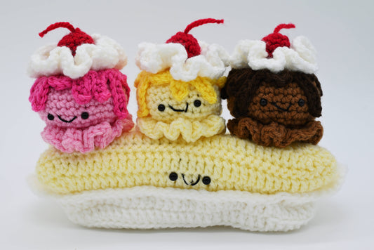 Banana Split Crochet Plush