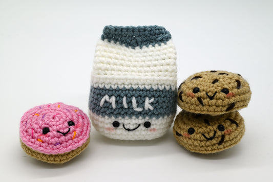 Milk and Cookies Crochet Plush